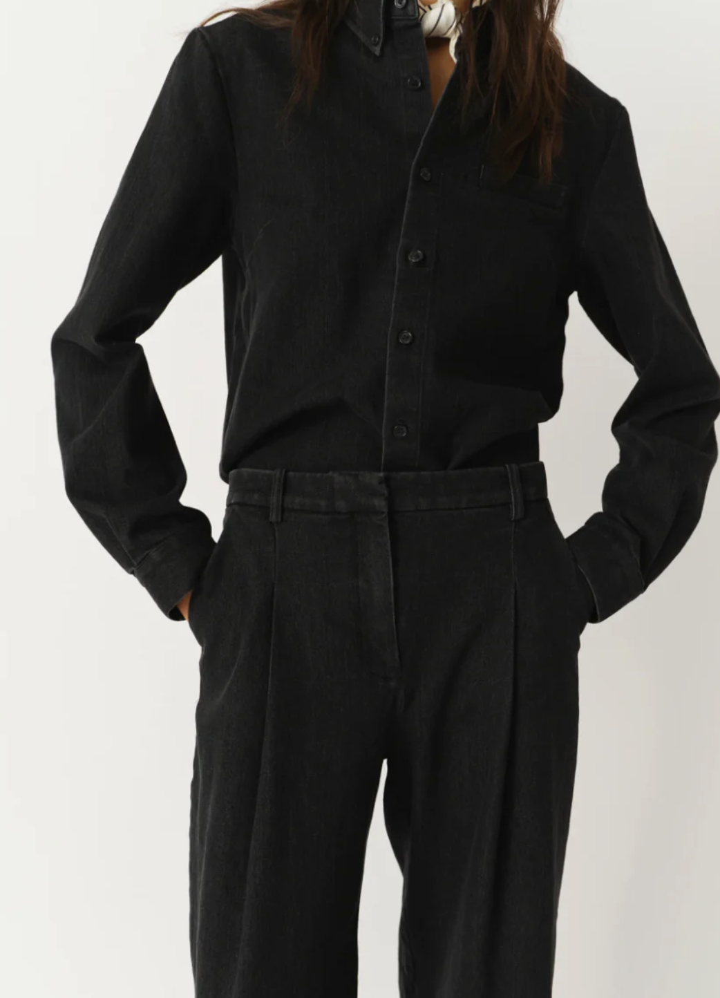 Merci Anagram Pants Black Denim Bukser