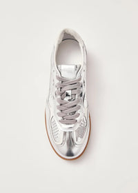 Tb. 490 Rife Shimmer Silver Cream Leather Sneakers Sko