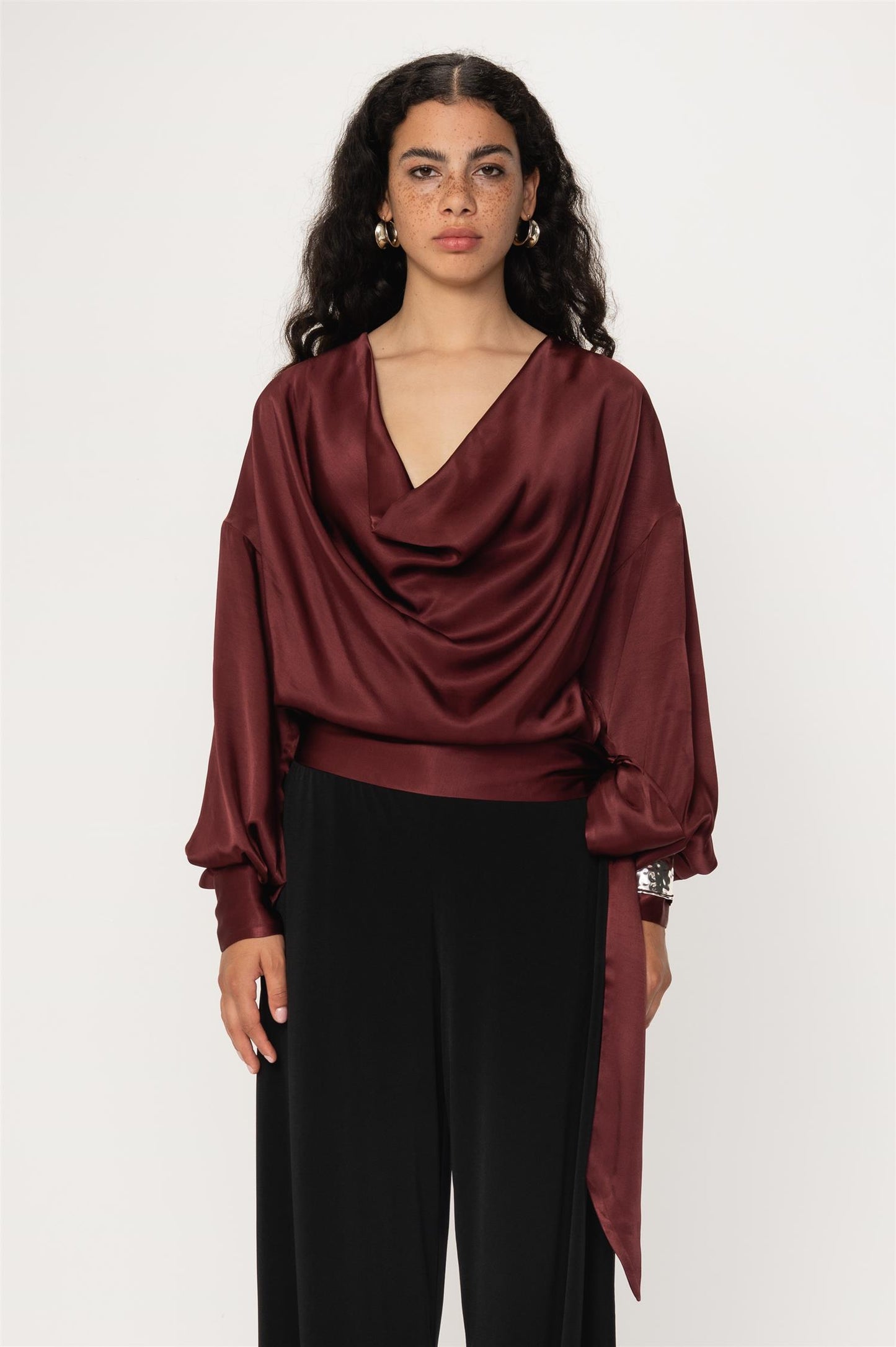 Suhail Blouse Burgundy Bluser