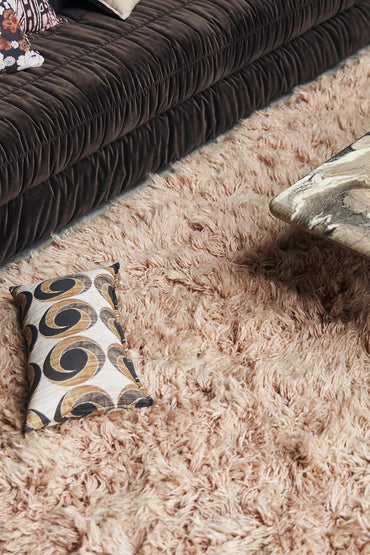 Fluffy rug soft pink - 200x300 cm