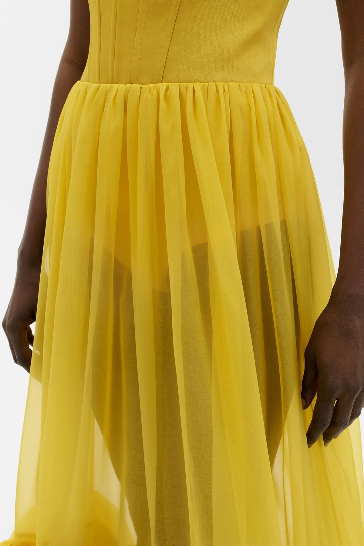 Kjoler | Lilou Corset Silk Blend Maxi Dress