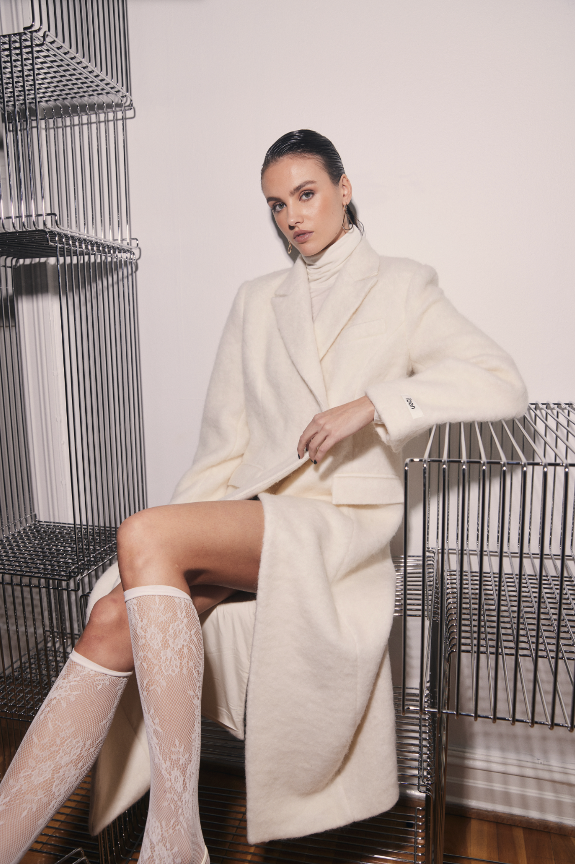 Plush Coat Offwhite Kåper