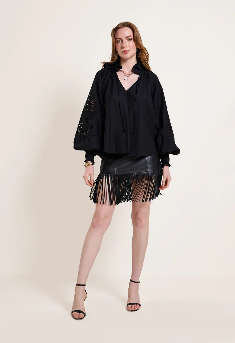Antonina Top Onyx Black Bluser