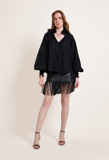 Antonina Top Onyx Black Bluser