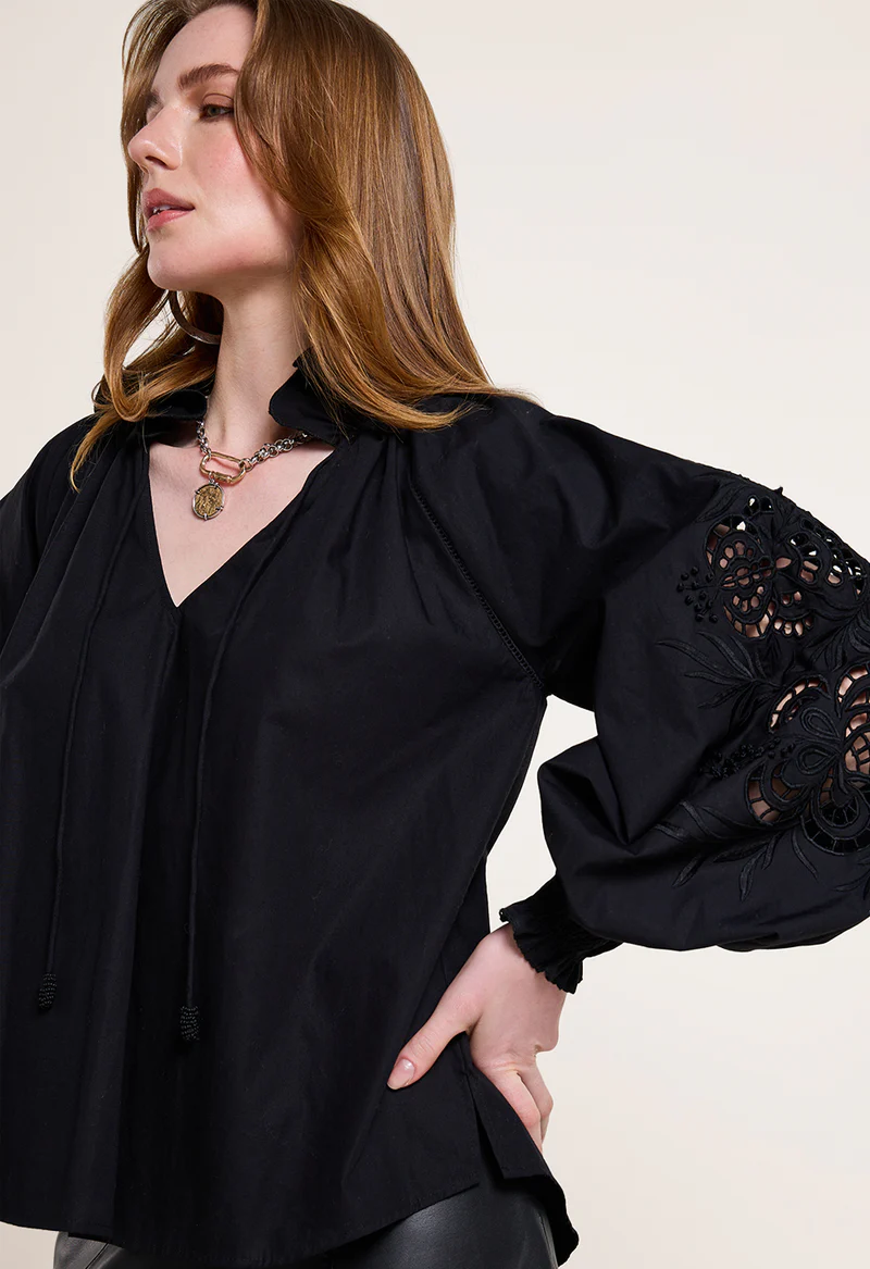 Antonina Top Onyx Black Bluser