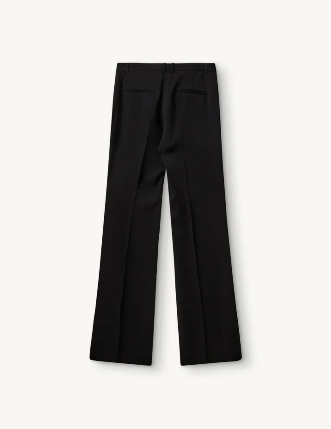 Crepe Wide Pants Black Bukser