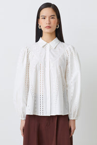 Louane Blouse Blanc Casse Bluser