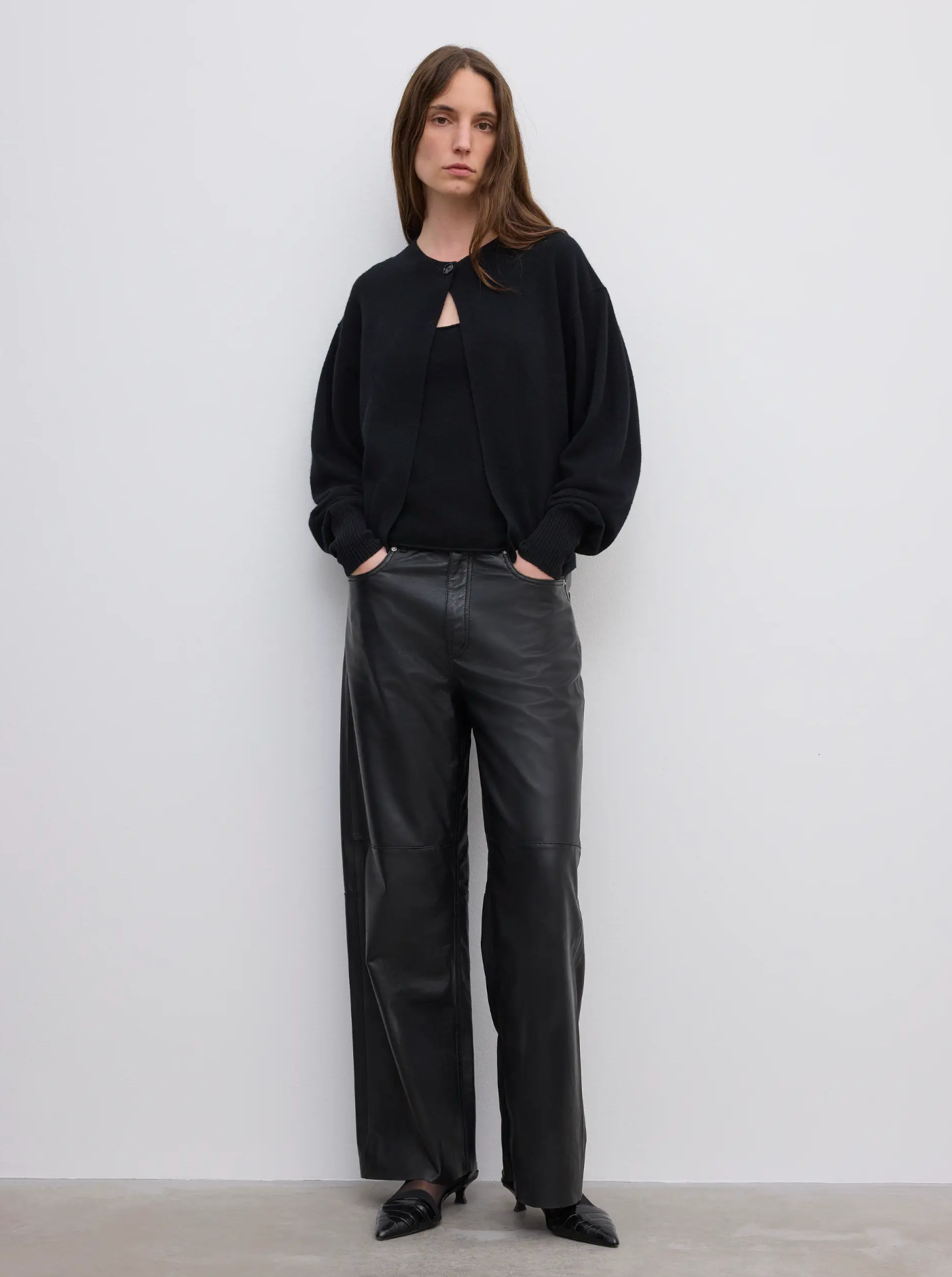 Single Btn Cardigan Black Cardigans
