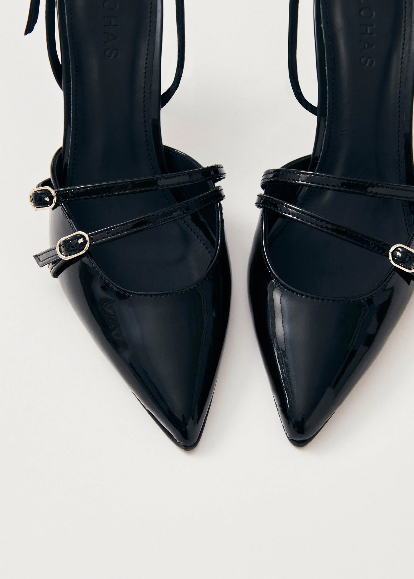 Joelle Onix Black Leather Pumps Sko