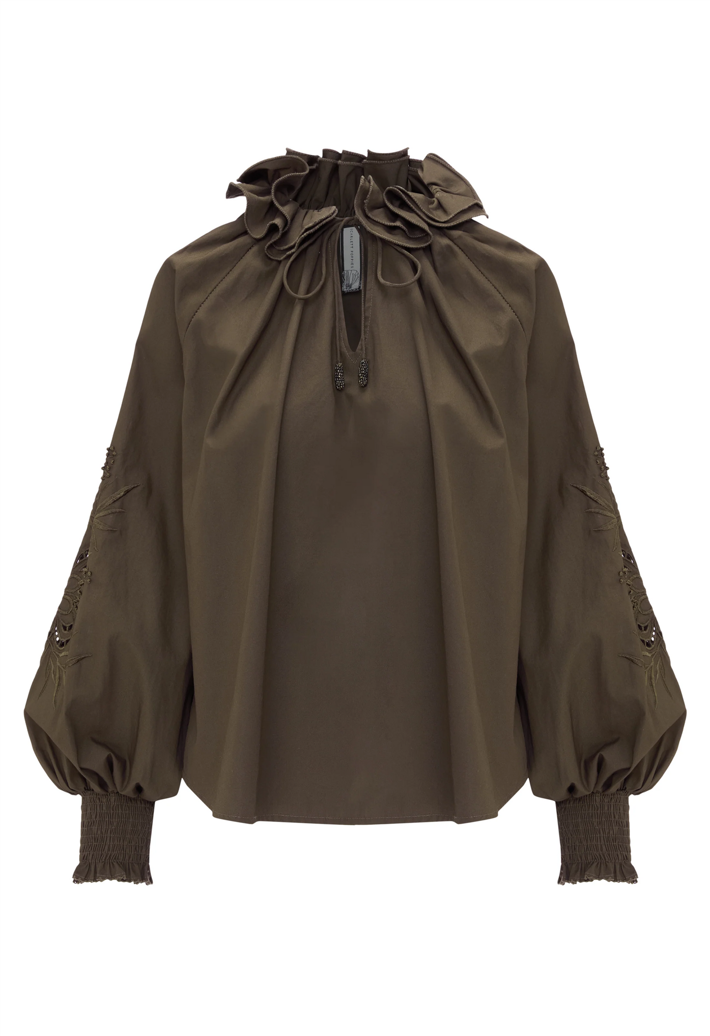 Antonina Top Olive Green Bluser