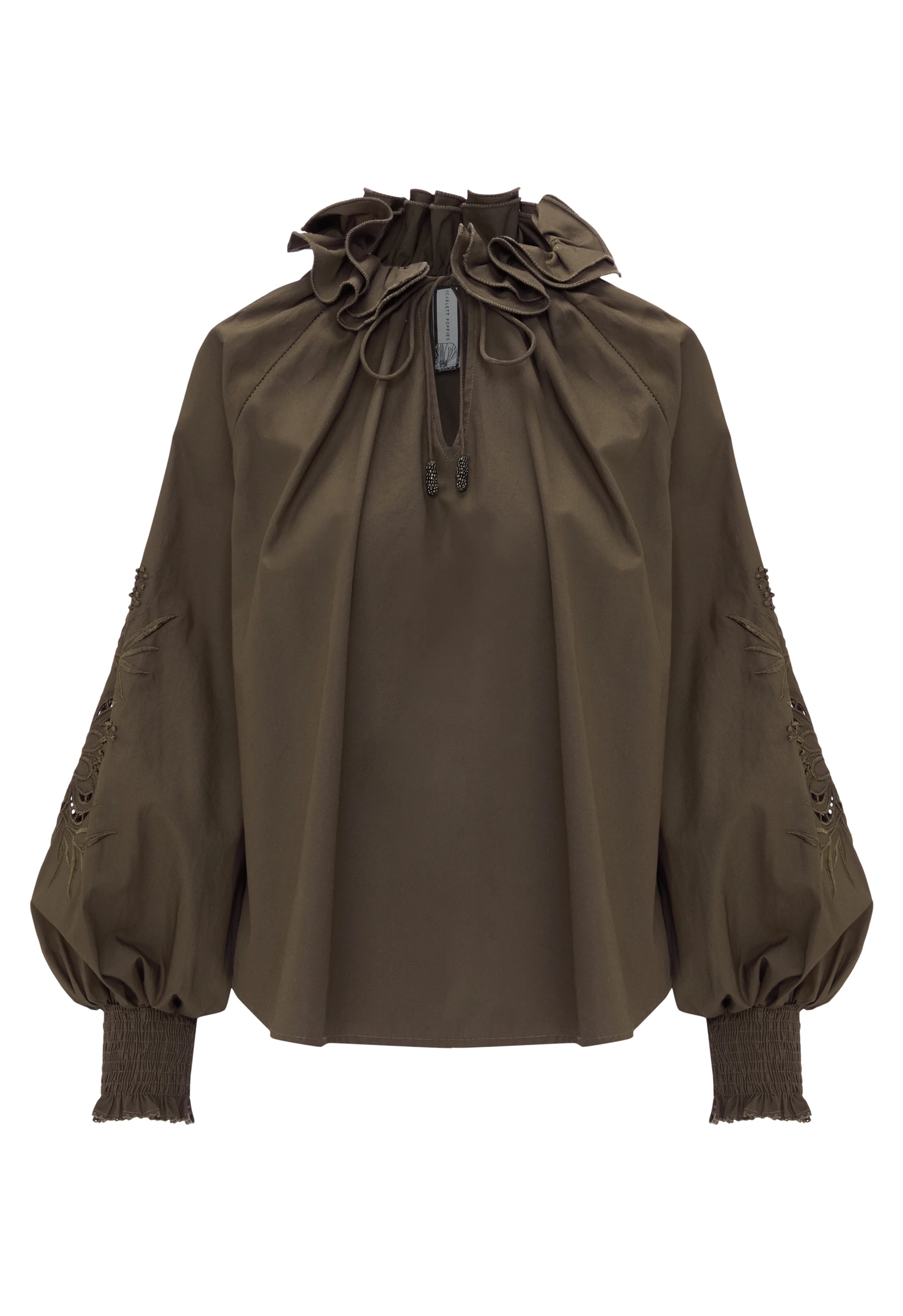 Antonina Top Olive Green Bluser