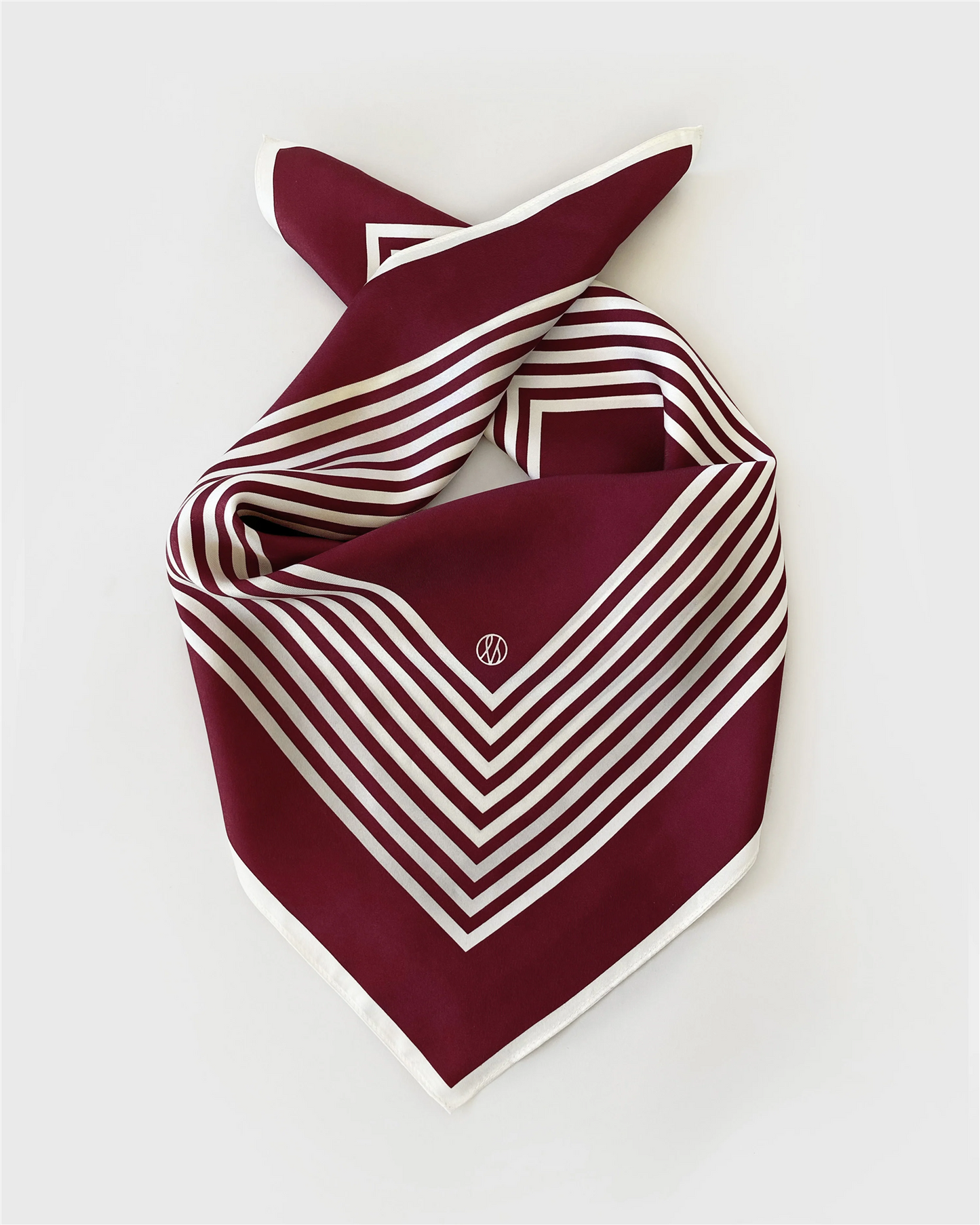No.13 Scarf Wine Red & Cream Tilbehør