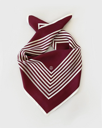No.13 Scarf Wine Red & Cream Tilbehør
