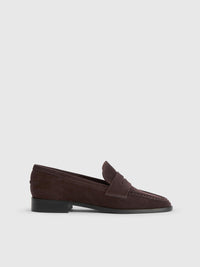 Airola Walnut Suede Loafers Sko