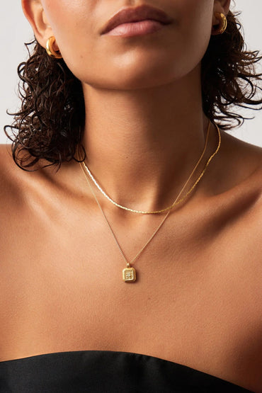 March Engravable Birthstone Pendant Necklace