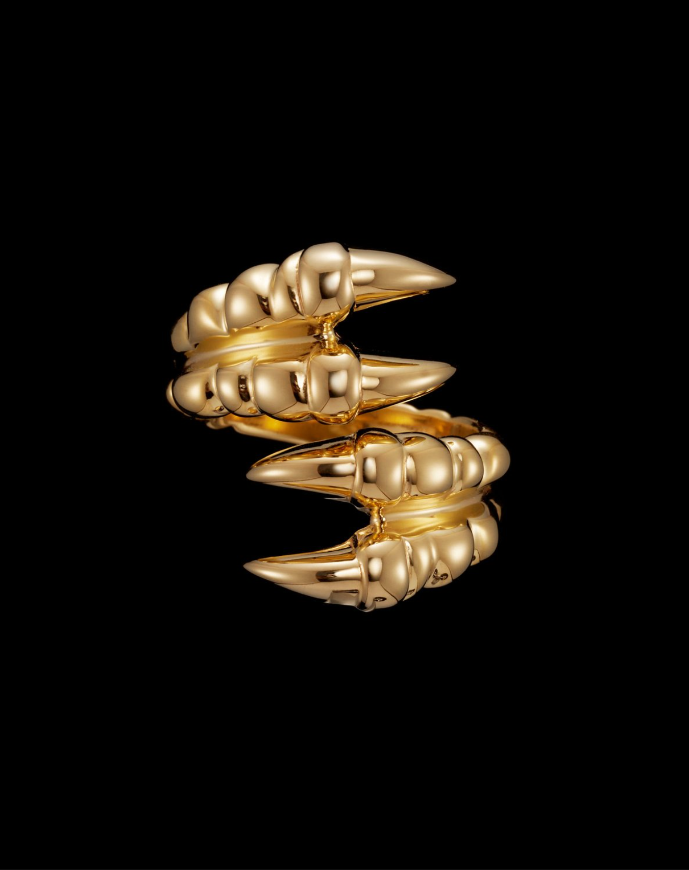Claw Ring Double Gold-Plated Silver Ringer