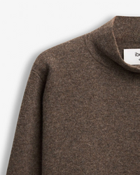 Serge Merino Sweater Brown Melange Gensere