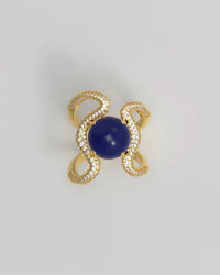 Reef Ring Lapis Diamonds Ringer