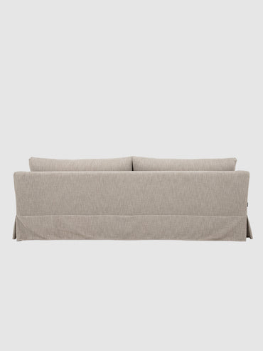 Eden Sofa 3 sits True Linen Sofa