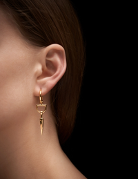 Bitten Earring Gold-Plated Silver Øredobber