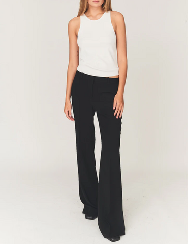 Crepe Wide Pants Black Bukser