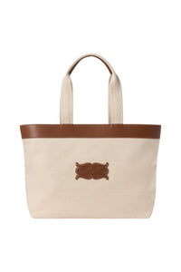 Monogram Grand Canvas Tote Light Taupe Vesker