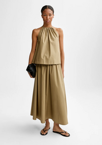 Daija Poplin Skirt Wood Skjørt