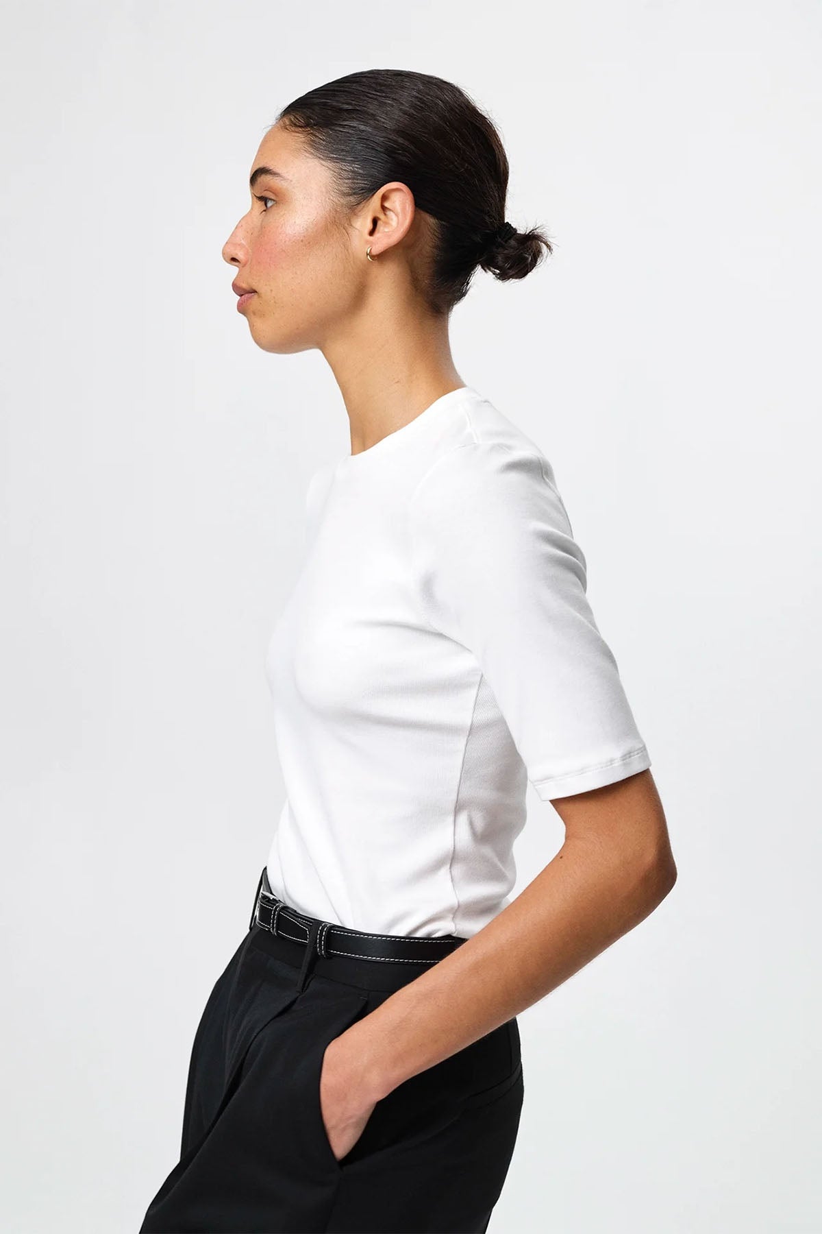 T-skjorter | Marianne Rib Tee - White