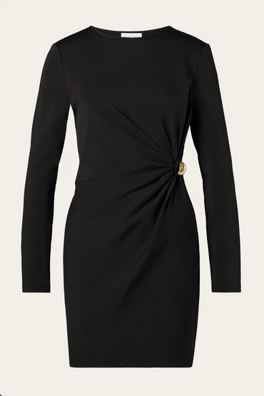 Mailey Jersey Brooch Mini Dress Black Kjoler