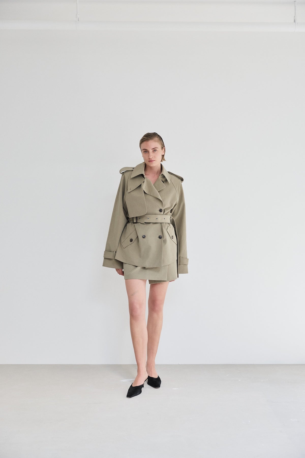 Majorstuen Trench Short Khaki Yttertøy