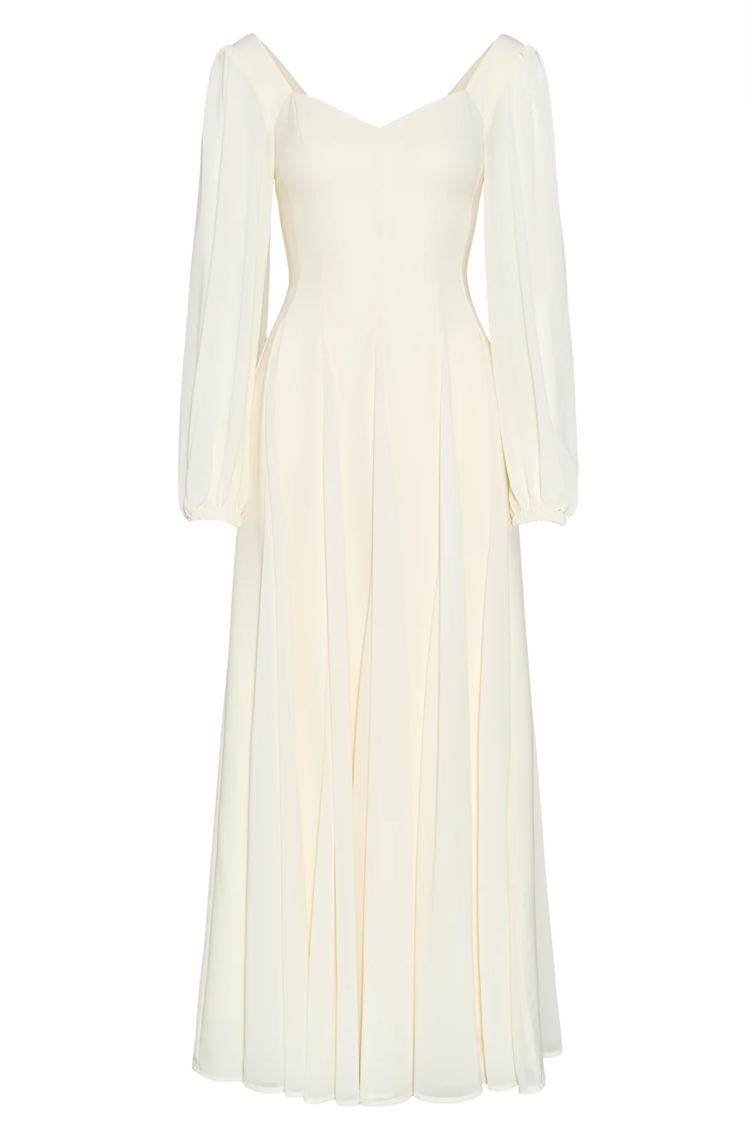 Kjoler | Alette Maxi Dress Long Sleeve Ivory