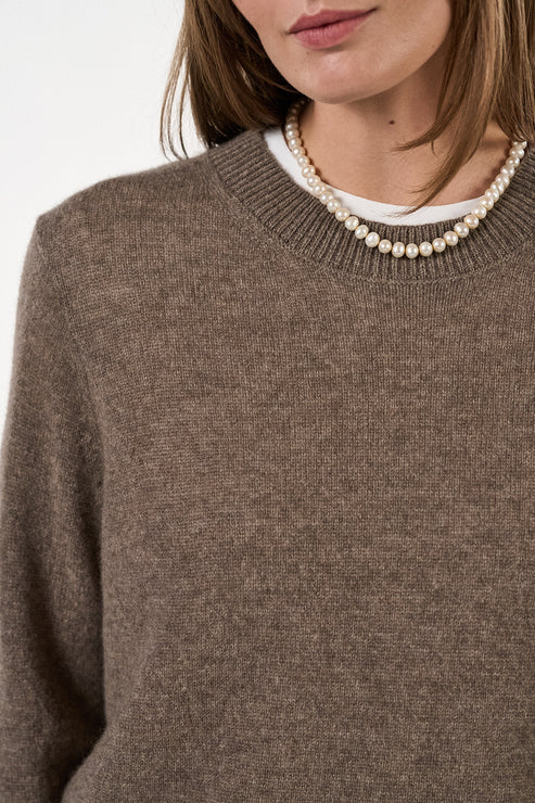 Lace Blouse Brownstone Gensere