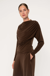 Mirel Top Mocha Bluser