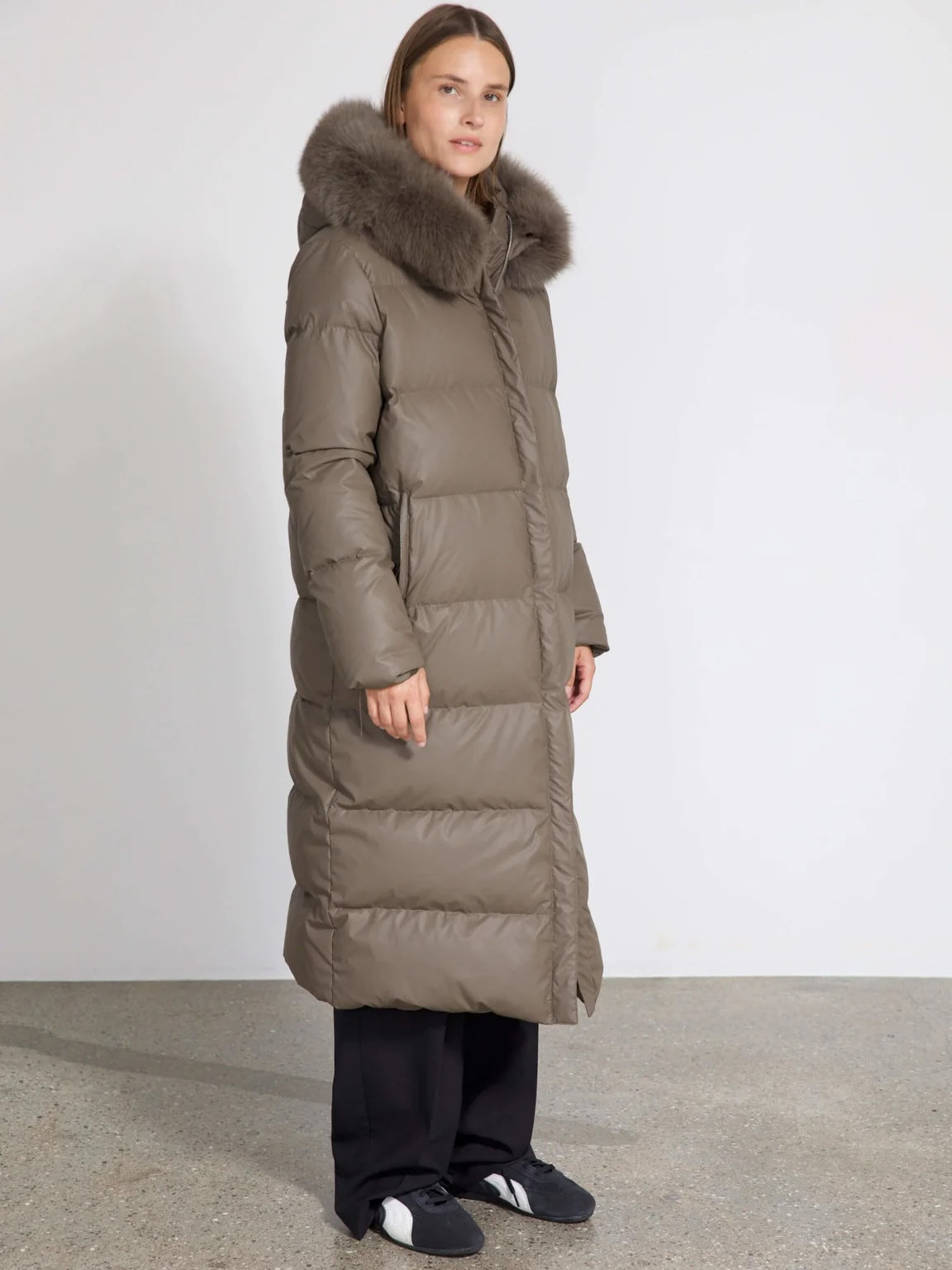 Alva Puffer Coat Grey/Brown Yttertøy