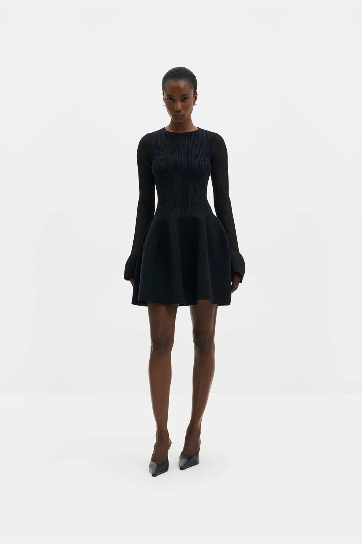 Kjoler | Elona Voluminous Skirt Knitted Mini Dress
