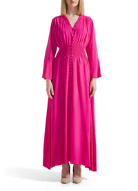 Sally Long Dress Pink Solid Kjoler