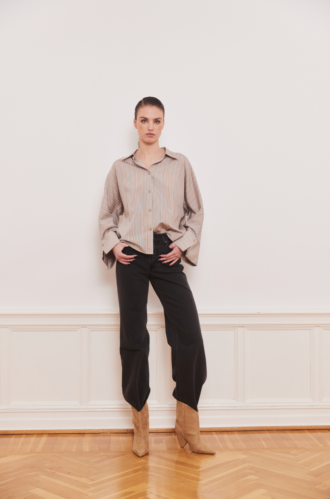 Atari Shirt Beige Stripe Bluser