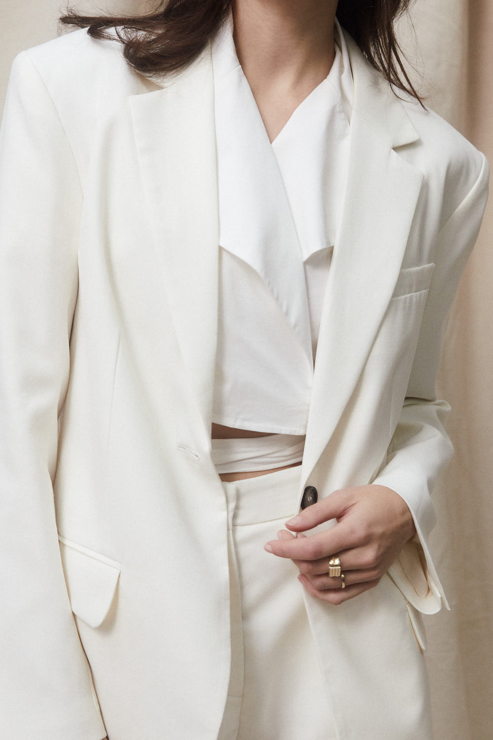 Bluser | Stella Wrap Shirt White