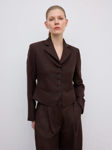 Tailored Blazer Chocolate Brown Blazere