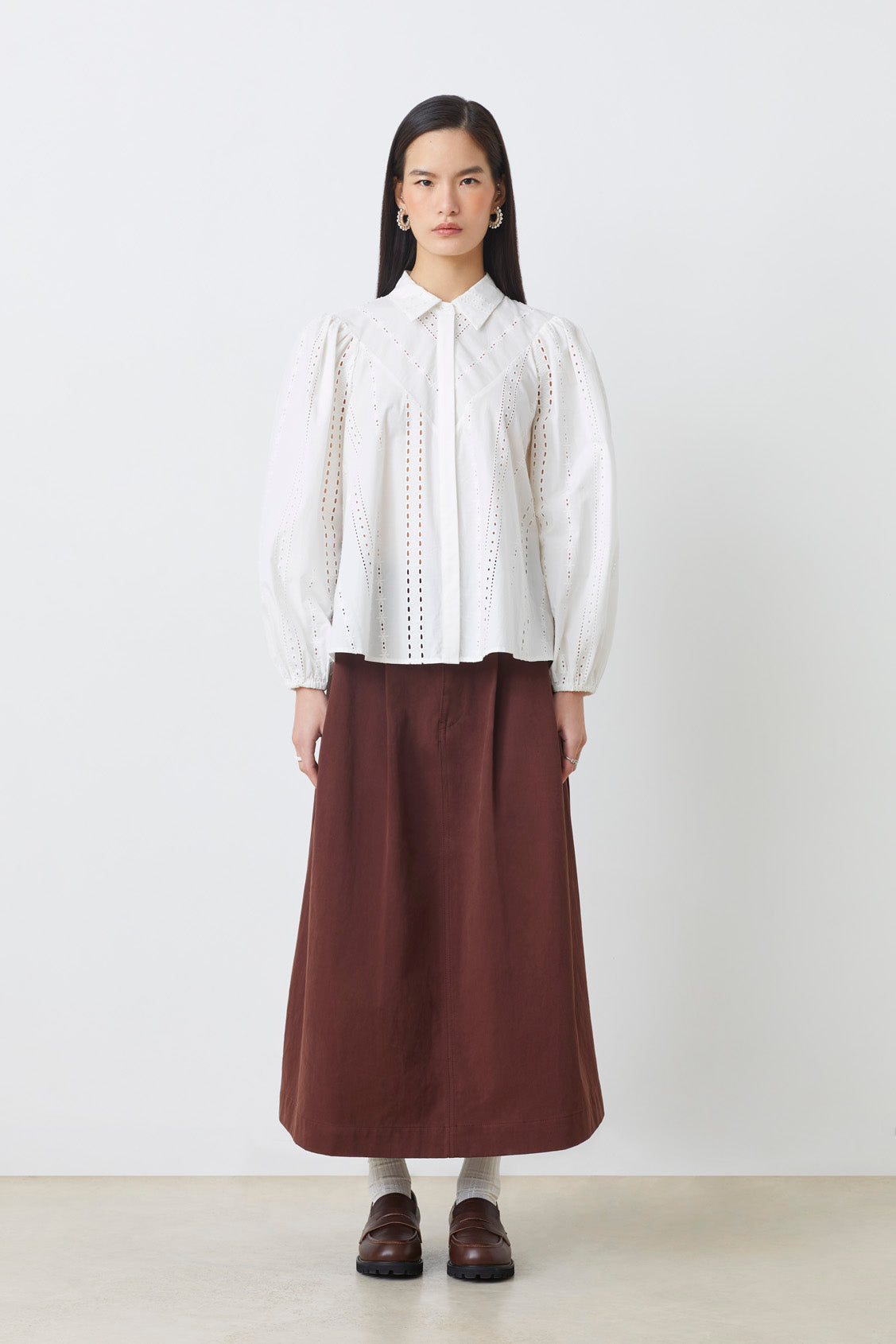 Louane Blouse Blanc Casse Bluser