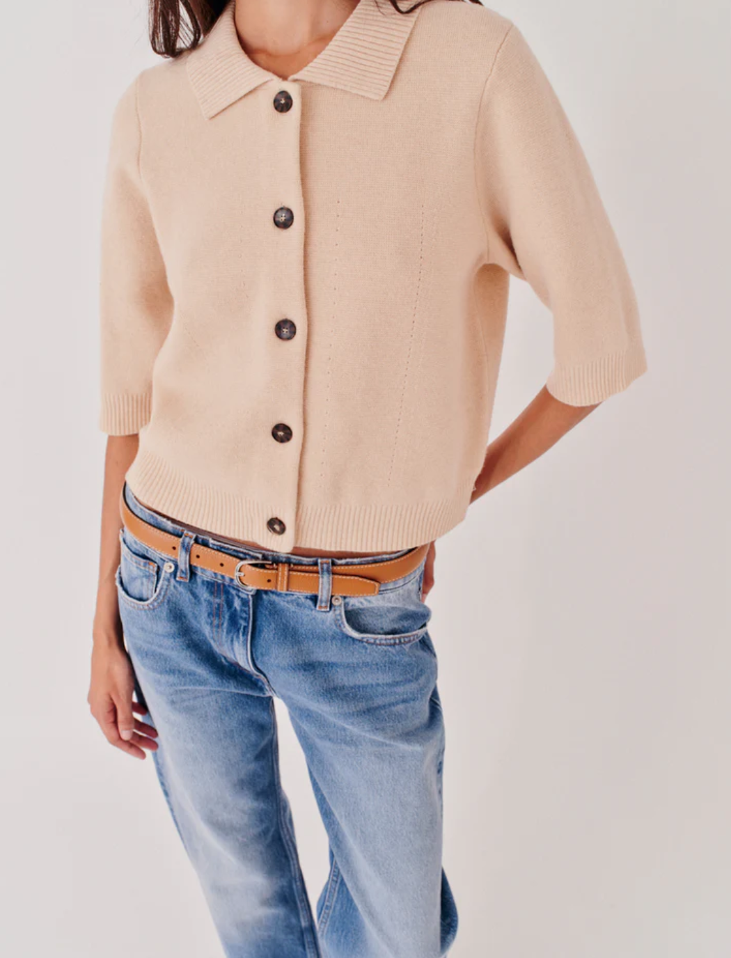 Como Cropped Cardigan Macadamia Cardigans