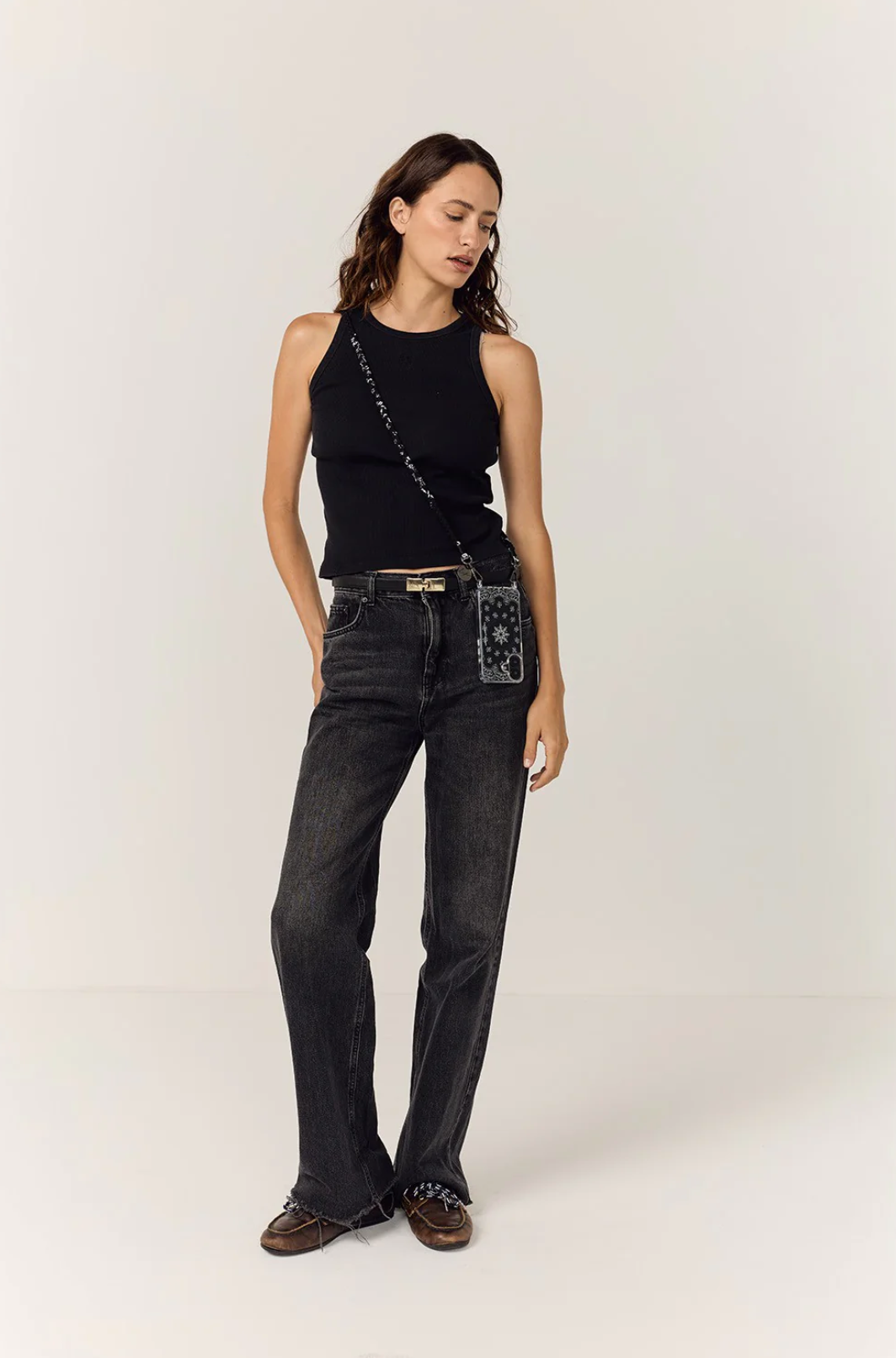Accessories | Della Bandana Noir Tresse