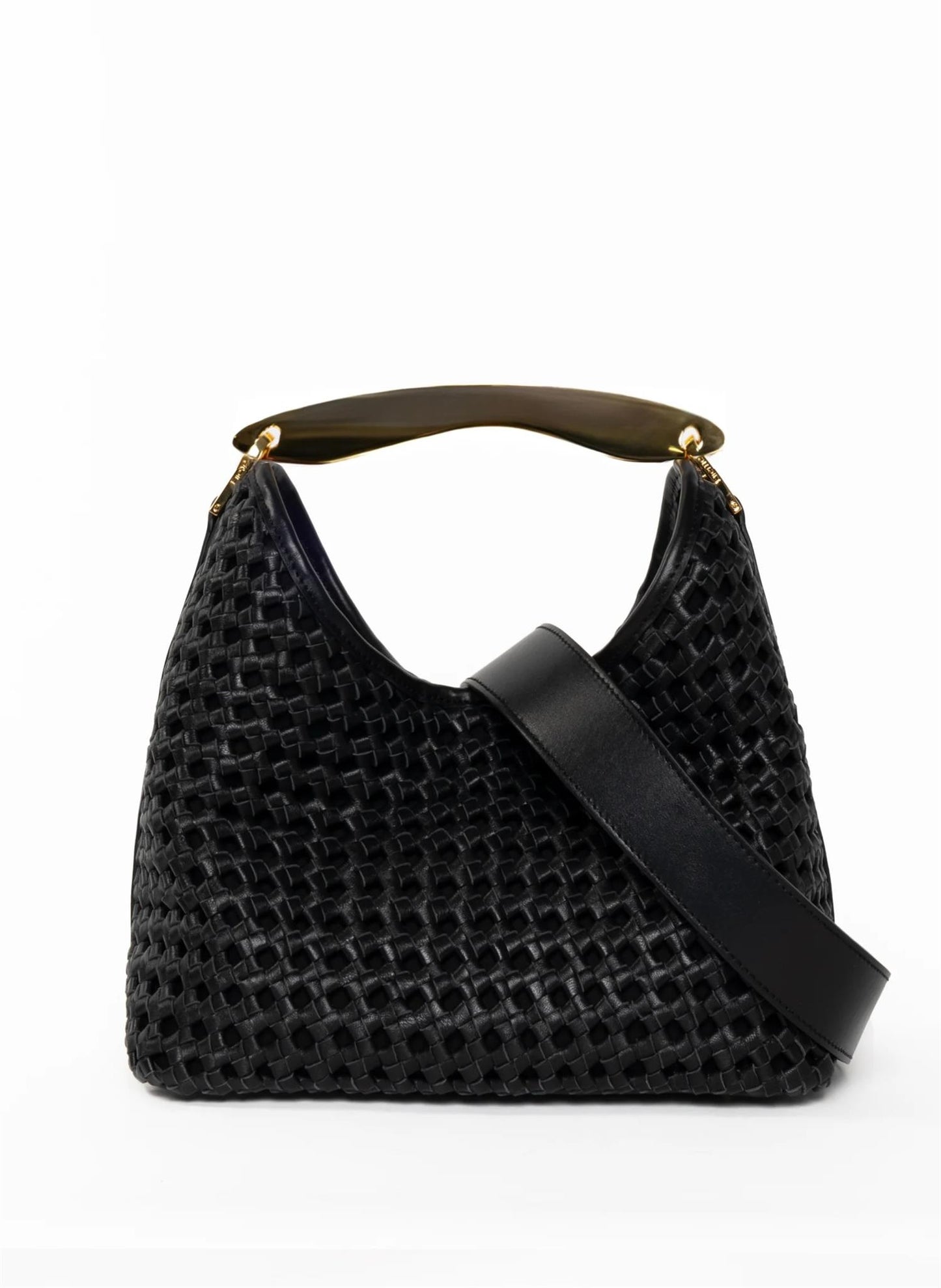 Boomerang Woven Leather Black Vesker