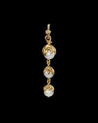Bud Drop Earring Gold-plated Silver - Freshwater Pearl Øredobber