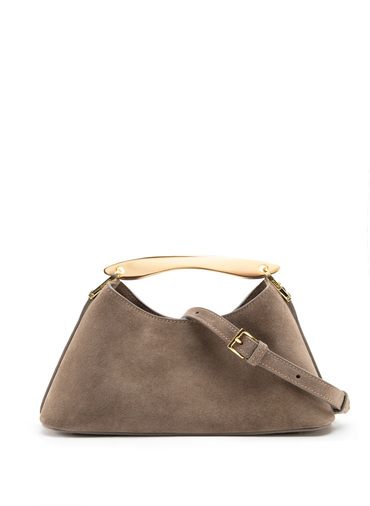 Mini Boomerang Suede Taupe Vesker
