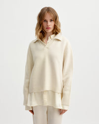 Monaco Sweater Cream Gensere