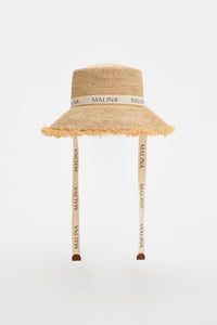 Judith Fringe Trimmed Raffia Hat Natural Hatter