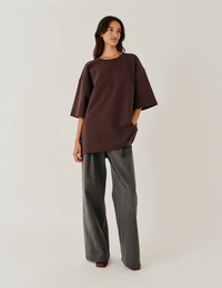 Bow Tee Espresso Bluser