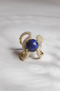 Reef Ring Lapis Diamonds Ringer