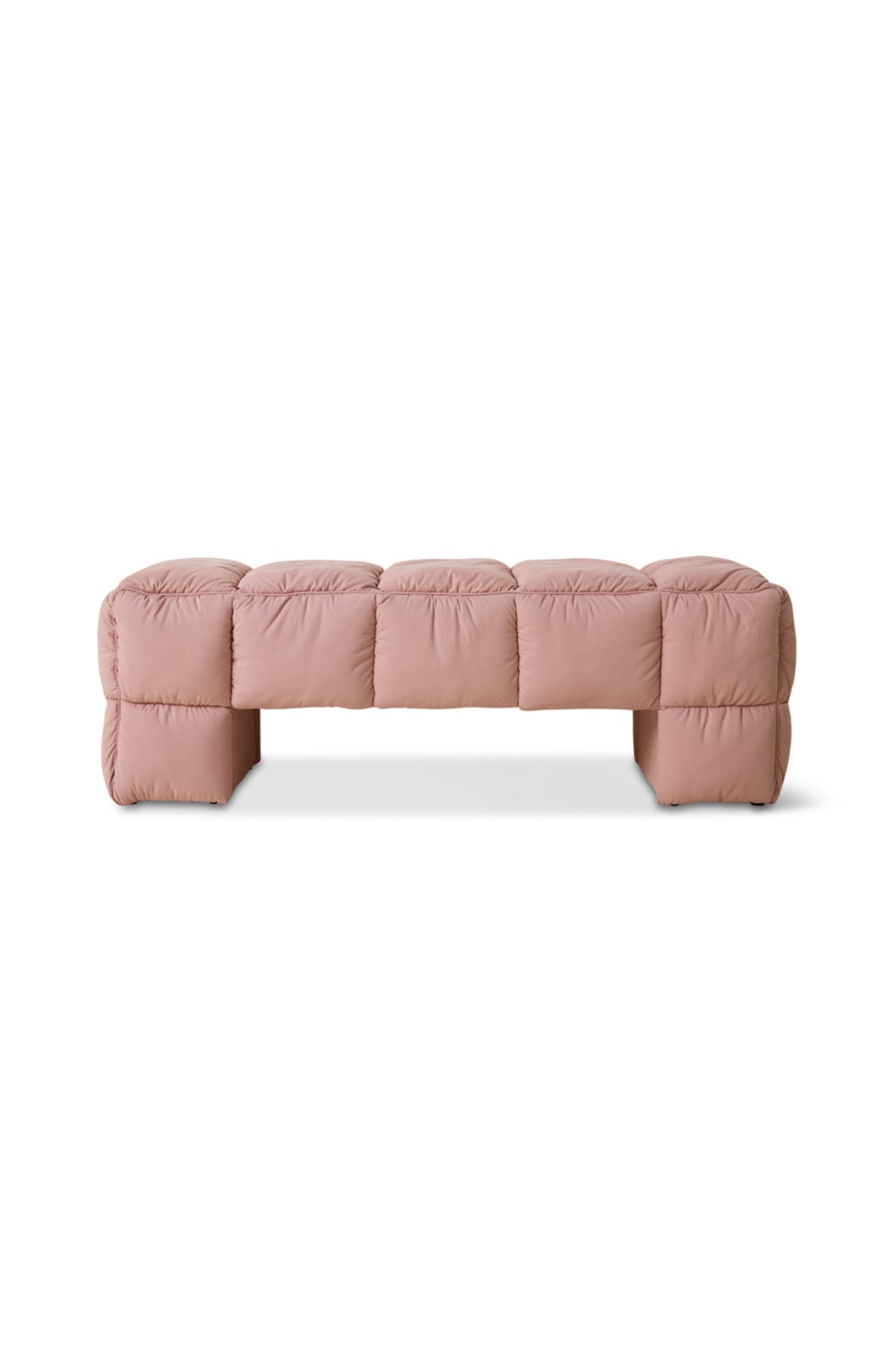 Puffy lobby bench, Blush